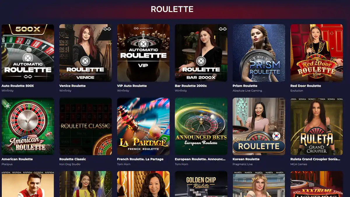 Roulette-Tische und Varianten im Tischspiel-Bereich von Slota Casino